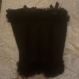 Black satin corset